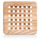 Zeller 24013 Untersetzer, eckig, Buche, ca. 20 x 20 x 1,5 cm, Natur, Topfuntersetzer aus Holz für Töpfe und Pfannen
