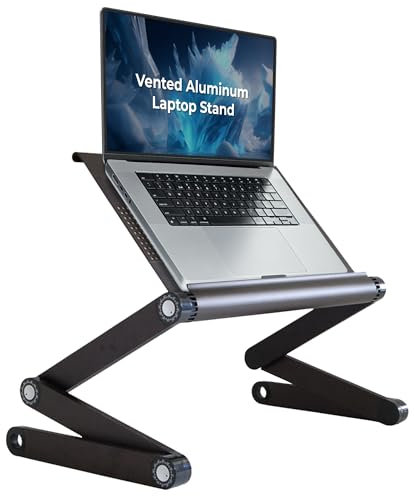 WorkEZ Executive Laptop Stand for Desk Adjustable Height computer lap desk for laptop aluminum laptop cooling stand adjustable laptop desk for bed portable laptop stand ergonomic laptop holder desk