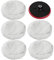 tectake® 5X Polierfell 220mm für 180mm Klettteller + 180mm Klettteller für Poliermaschine