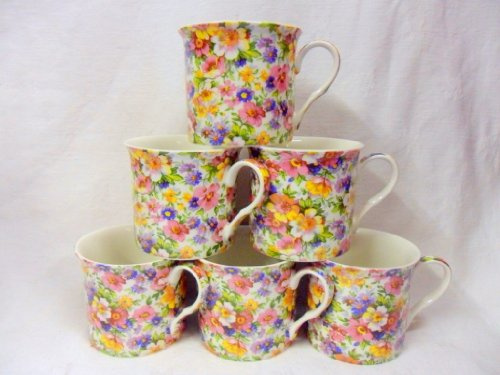 Set of 6 China Palace Mugs in Olde England Design