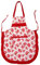 TININNA Retro Vintage Blumen Muster Schürze Kochschürze Latzschürze Grillschürze Küchenschürze Kochen Schürze Frau Mädchen rot EINWEG Verpackung