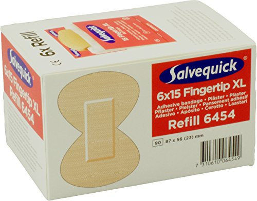 Salvequick extra große Fingerspitzen-Pflaster, 6 Refills Ã 15 St.