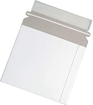 100 CD Cardboard Sleeves Peel and Seal Envelopes/Mailer White - 100 Pack