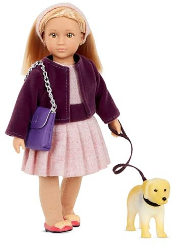 Lori - Hazel & Happy – Mini-Puppe & Spielzeughund – 15 cm große Puppe & Golden Retriever – Spielset mit Outfit, Tier & Zubehör – Spielset für Kinder – ab 3 Jahren
