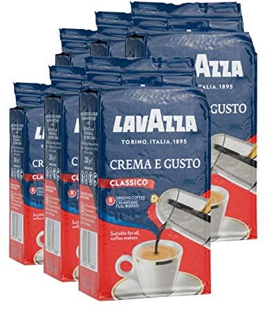 Lavazza Crema e Gusto, Caffè macinato, 6x 250g