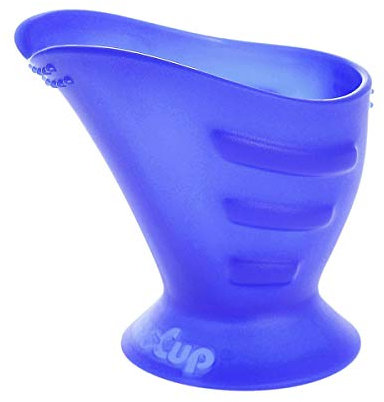 Hoppediz CamoCup Trinklernbecher geeignet für alle Babys zum Trinken lernen sowie Kinder und Erwachsene mit sensomotorischen Einschränkungen, Blau, 1 Stück (1er Pack)