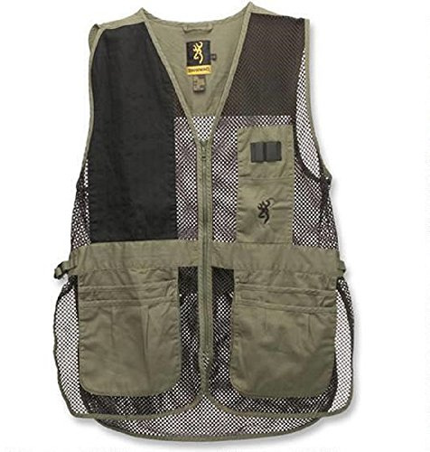 Browning Trapper Creek Mesh Shooting Vest, Color: Sage/Black, Size: XL (3050265404)