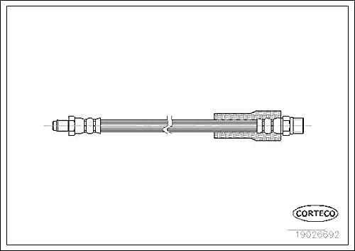 Corteco 19026692 Bremsschlauch vorne | 19026692 Kompatibel mit 3 (E30),3 Touring (E30)