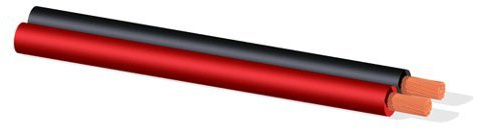 Procab ALS07-1 Lautsprecherkabel, 100 m, rot/schwarz