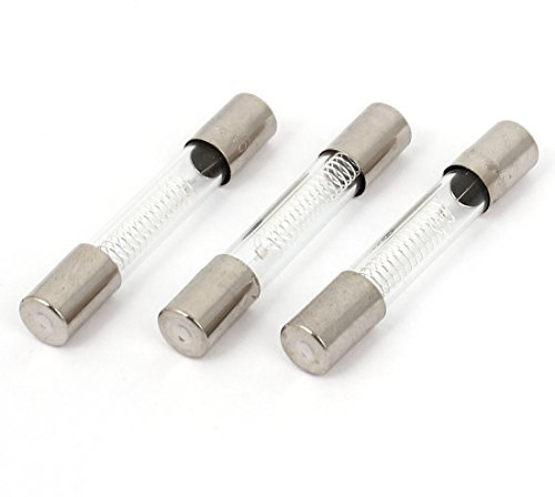 sourcing map Tubo De Vidrio Fusible 0.65A 5kV 6 x 40mm 3 unidades para Horno Microondas