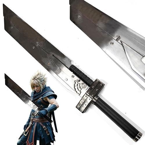 Swords and more Advent Children 6-teiliges Schwert, Cloud Strifes Fusion Buster, 6-teiliges Stahlschwert, 109 cm, Videospiel-Schwert für Cosplay, Sammlungen & als Geschenk