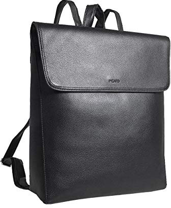 Picard Cityrucksack mit Überschlag Luis Leder 30,5 x 28 x 10 cm (H/B/T) Unisex Rucksäcke (8658) schwarz [001] einheitsgröße