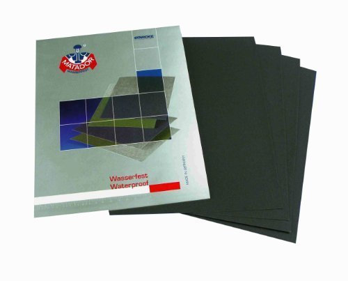 Wet and Dry Sandpaper Mixed Grits 180-2500 10 Sheets 1 of Each grit 230 x 280mm Waterproof Paper STARCKE Matador