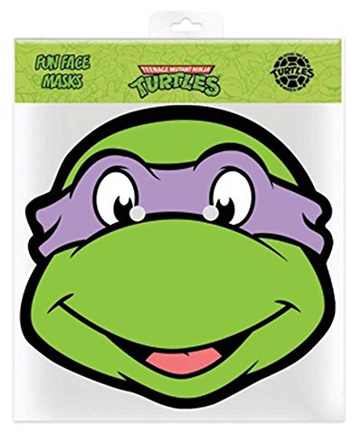 empireposter TMNT Donatello - Ninja Turtles Papp Maske, aus hochwertigem Glanzkarton mit Augenlöchern, Gummiband - Grösse ca. 30x20 cm