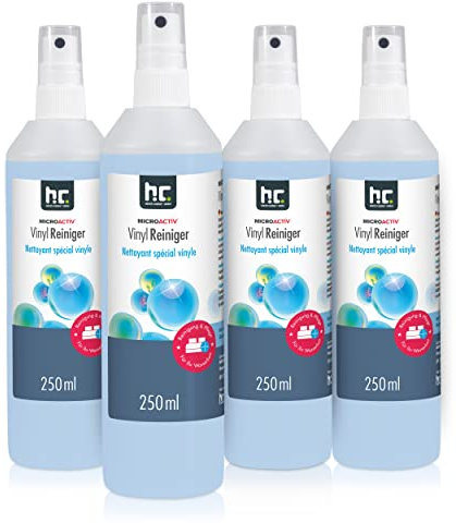 Höfer Chemie 4 x 250 ml Wasserbett Vinylreiniger zur Pflege der Matratzenhaut - pflegt auch den Fussboden und sorgt für neuen Glanz