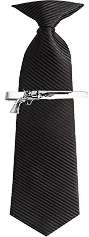 Krawattenklammer Krawattennadel des Revolver (Colt 45) mit Schachtel, Geschenk