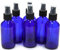 Vivaplex Lot de 6 flacons en Verre Bleu Cobalt de 118 ML avec pulvérisateur à Brume Fine Noire.