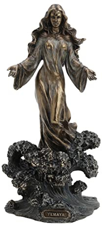 JFSM INC. Yemaya - Mother of All Standing on Ocean Wave Statue