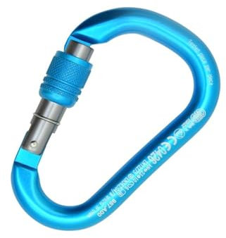 Kong. HMS Napik Screw Sleeve. Moschettone in Alluminio con Ghiera a Vite. Design a Base Larga. Sistema Keylock Anti-Impiglio. Arrampicata e Uso Professionale. EN 362/B, EN 12275/H. Peso 80g.