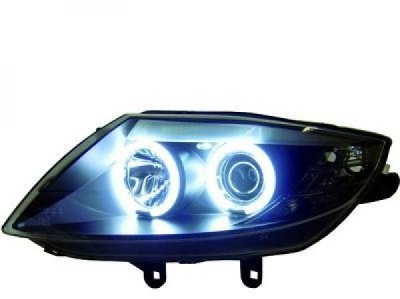 in.pro. 1251381 High Definition Head Lights CCFL Angel Eyes, Clear Black