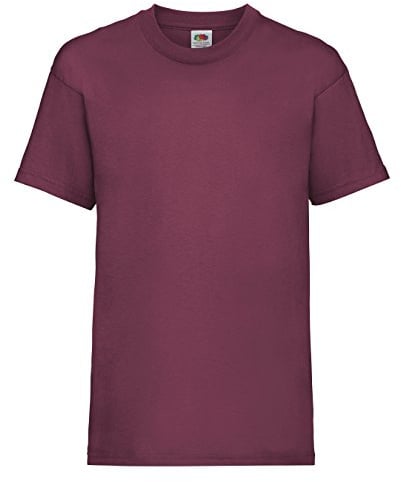 Fruit of the Loom Jungen T-Shirt, Burgunder, 7-8 Jahre (128)