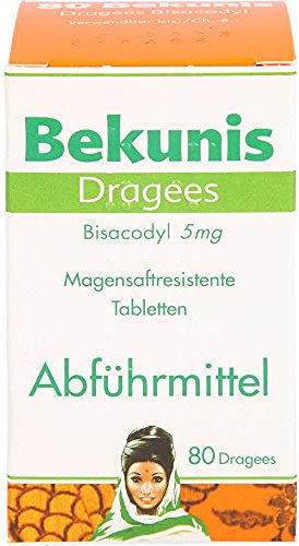 BEKUNIS Dragees Bisacodyl 5 mg magensaftres.Tabl. 80 St
