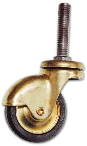 Ruota in Nylon con Perno Girevole Ottonata F1 Ø 40mm Filetto 8x16mm Portata 12kg