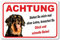 AdriLeo Schild - Vorsicht Hovawart - Ohne Leine - (20x30cm) / Achtung Hund Wachhund robust langlebig UV-beständig wetterfestes Warnschild