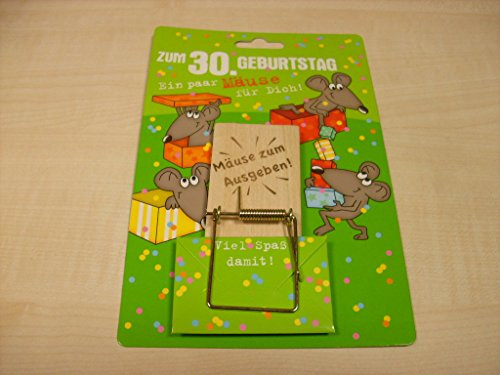 EigenArt Mausefalle für Geldgeschenk 589502 Zum 30. Geburtstag