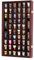 DisplayGifts Shot Glass Shooter Display Case Holder Cabinet Wall Rack Hinged Glass Door 56 Slot Cherry Finish 29.75 H X 16.6 W