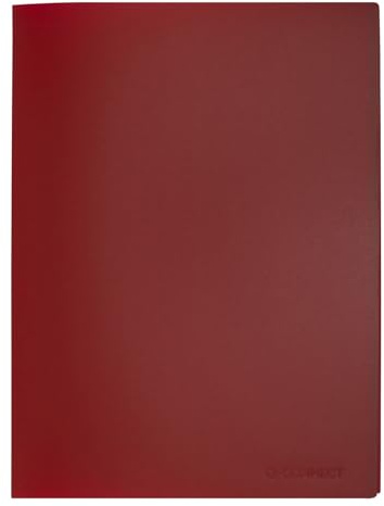 Q-Connect KF01258 Sichtbuch - 40 Hüllen, Einband PP, 450 mym, rot