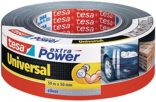 Tesa Extra Power universal Reparaturband/56389 in schwarz weiß und silber zur Auswahl (12, silber)