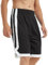 TopTie Herren Sport Shorts, Basketball Trainingsshorts Kurze Sporthose mit Taschen-Schwarz-M
