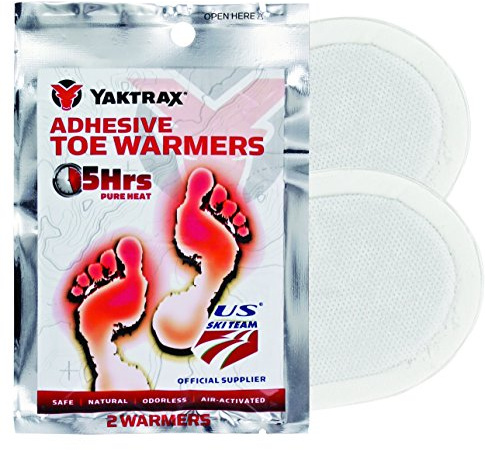 YakTrax 5-Hour Adhesive Toe Warmer, 10 Pair