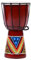 30cm Kinder Djembe Trommel Bongo Drum Holz Bunt Bemalt