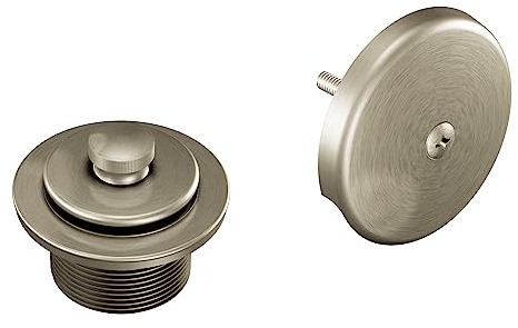 Moen Brushed Nickel Push-N-Lock Tub and Shower Drain Kit with Standard 1-1/2 Inch Threads, T90331BN