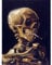 Bumblebeaver Vincent Van Gogh Skull with A Burning Cigarette Old Art Painting Print 12x16 inch 30x40cm Schädel ZIGARRE Farbe