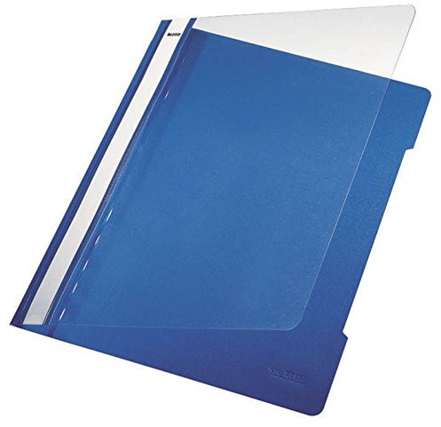 Leitz 4191 Heftmappe für Dokumente, PVC, Standard, mit transparentem Deckel blau