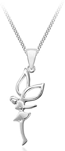 Tuscany Silver Damen Rolokette Mit Anhänger Sterling Silber Fee 46cm/18zoll