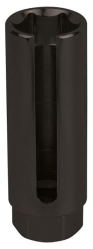 KS Tools 150.2127 Llave de vaso de 3/8'' para sondas lambda, profunda, ranurada, 22 mm