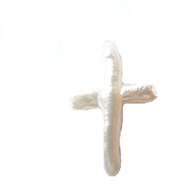 Perlen Kreuz Passionskreuz Ketten Anhänger quer gebohrt