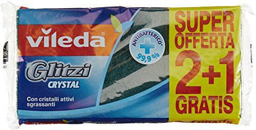 Vileda Glitzi Crystal - Esponja de cocina (3 unidades)