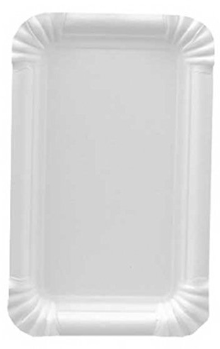 Gastro-Bedarf-Gutheil 1000 Stück Pappteller weiss 10 x 16 cm Kuchenteller kompostierbar
