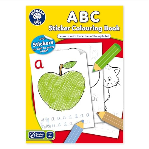 Orchard Toys ABC Colouring and Activity Book, Helps Teach Alphabet, Educational Colouring Activity Book, Perfect for Kids Age 4 Years +, 21cm x 2cm x 29cm