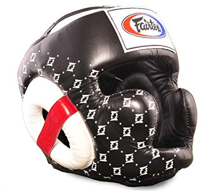 Fairtex Casque de protection Spuer Sparring HG10, noir/blanc, M