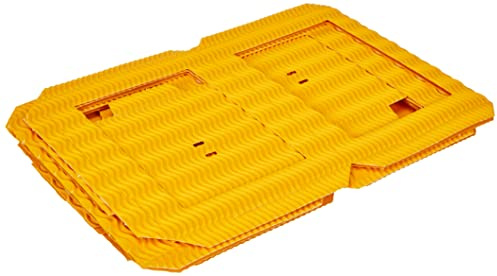 folia 9814/5 - Laternen Rohlinge, Laternenzuschnitte aus Wellpappe, 5 Stück, gelb, 13,5 x 13,5 x 18 cm, zum Zusammenstecken ohne Kleber, ideal für individuelle Laternen oder Tischlichter