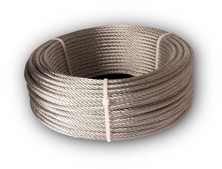 Chapuis - Câble de Traction Gainé PVC - Acier Dur Galvanisé - Charge de Travail Indicative 89 kg - Diamètre 3/4 mm - Bobine de 50 m - Levage et Remorquage