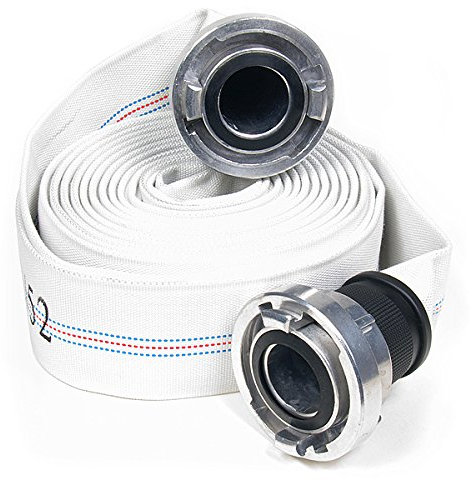 mega Bauschlauch, Baustellenschlauch, Flachschlauch, mit Kupplungen C-Kupplung, 5 m