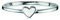 cai Damen Ring 925/- Sterling Silber rhodiniert ohne Stein weiß 360272251