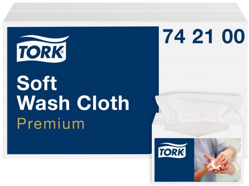 Tork 742100 weiches Waschtuch Premium 1-lagig / extra weiche Pflegetücher für die Pflege von Patienten / strapazierfähig & effizient / 1 x 135 Tücher (19.2 x 30 cm)